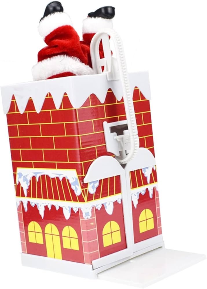 დეკორატიული სანტაკლაუსები - პარაშუტი, ბუხარი