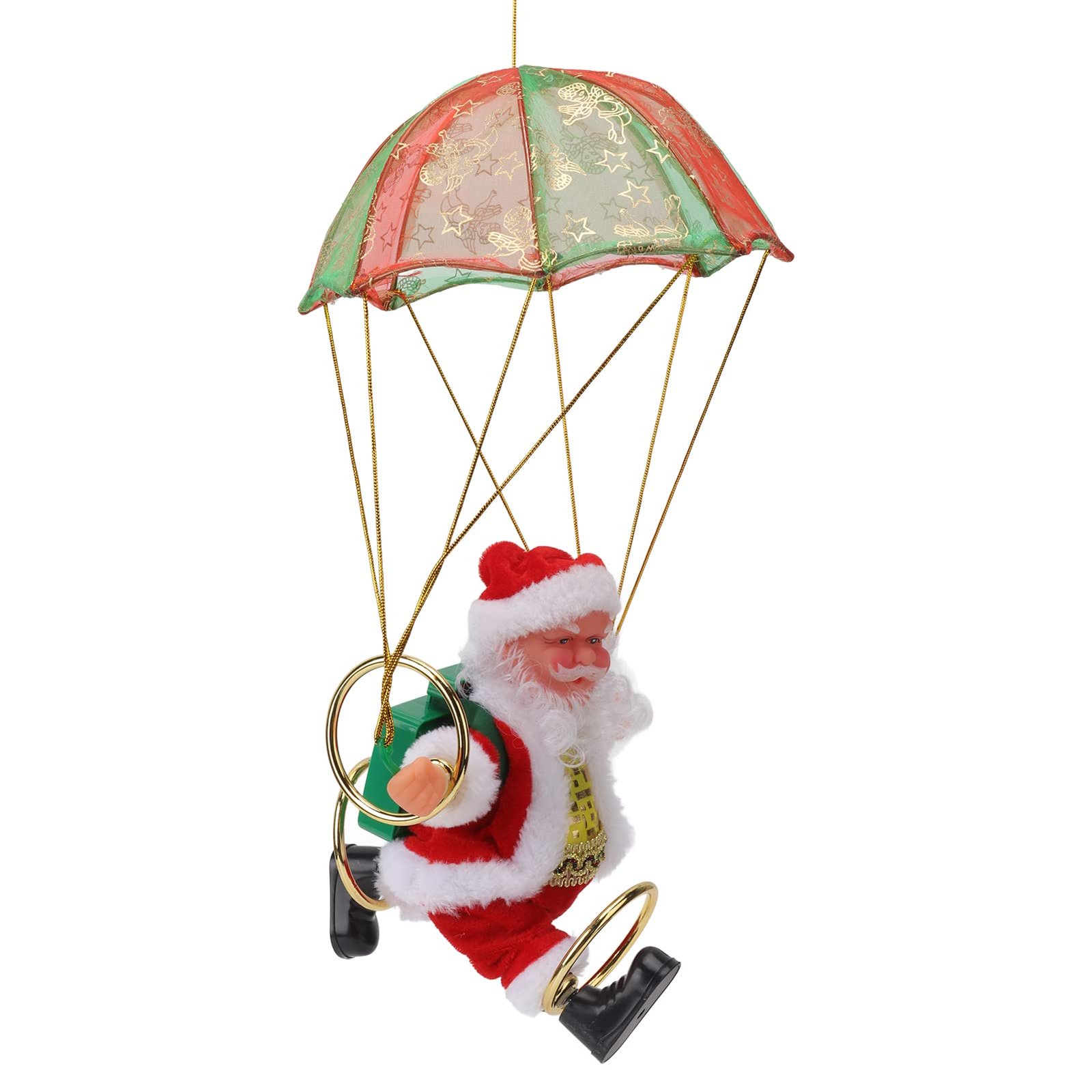 დეკორატიული სანტაკლაუსები - პარაშუტი, ბუხარი